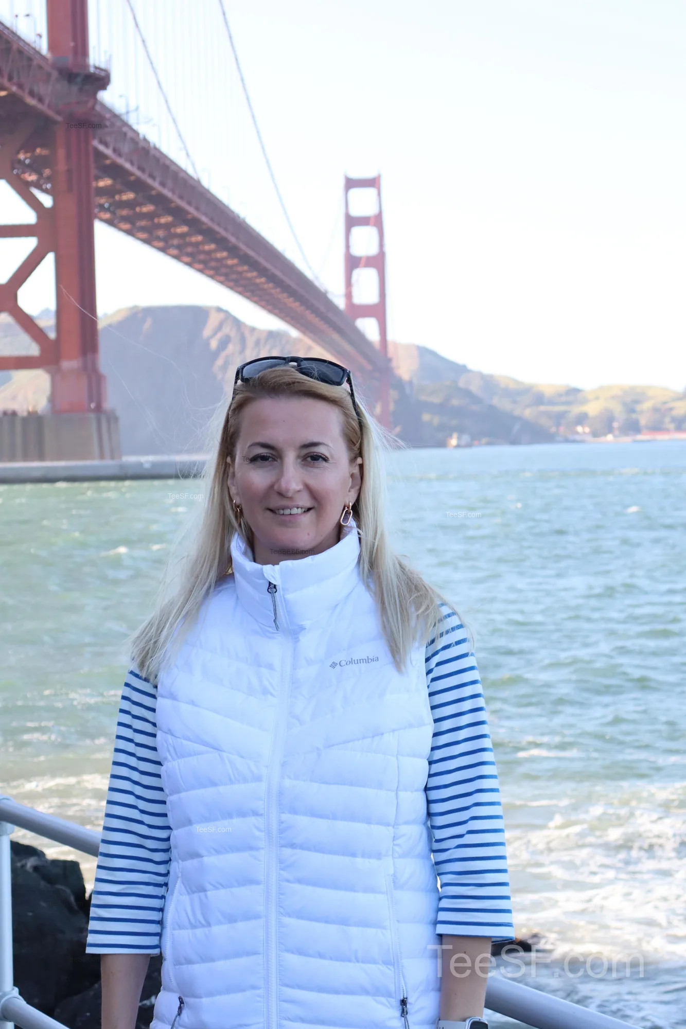 golden Gate Bridge Waterfront Portrait during a Stripe Sessions 2026 visit in San Francisco.